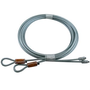 1 / 8 X 104 7X19 GAC Garage Door Torsion Lift Cables - Brown