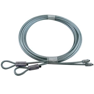 1 / 8 X 126 7X19 GAC Garage Door Torsion Lift Cables - Gray