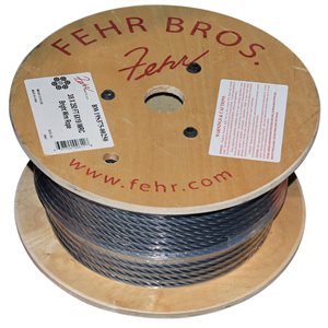 3 / 8 X 1000 FT 6X19 Fiber Core Bright Wire Rope