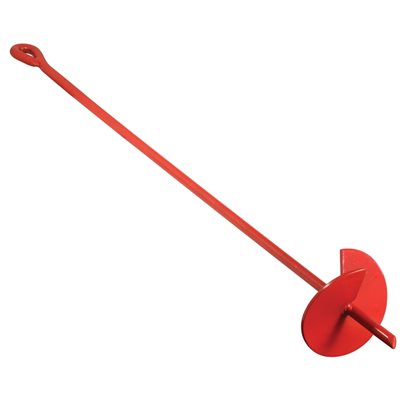 Pack of 6 MTB 40” Auger Earth Anchor 4” W helix Also Sold as Pack of 1 Guying Tents Fencing Canopies 14mm Rod Painted red 