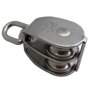 S315 32MM Stainless Steel Round Block Double