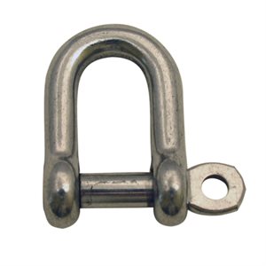5 / 32 Type 316 Stainless Steel Straight "D" Shackle
